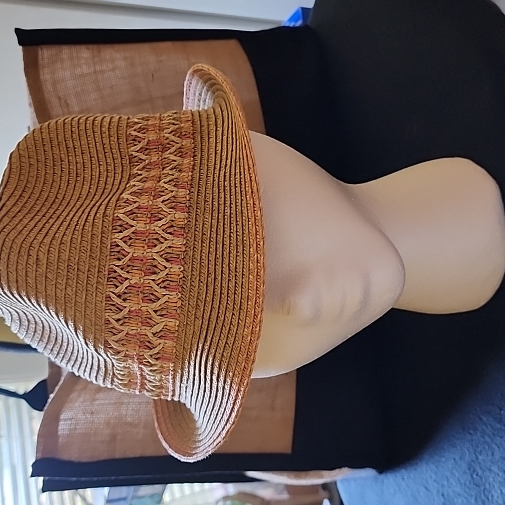 FUNKY JUNQUE Adjustable Woven Fedora Hat